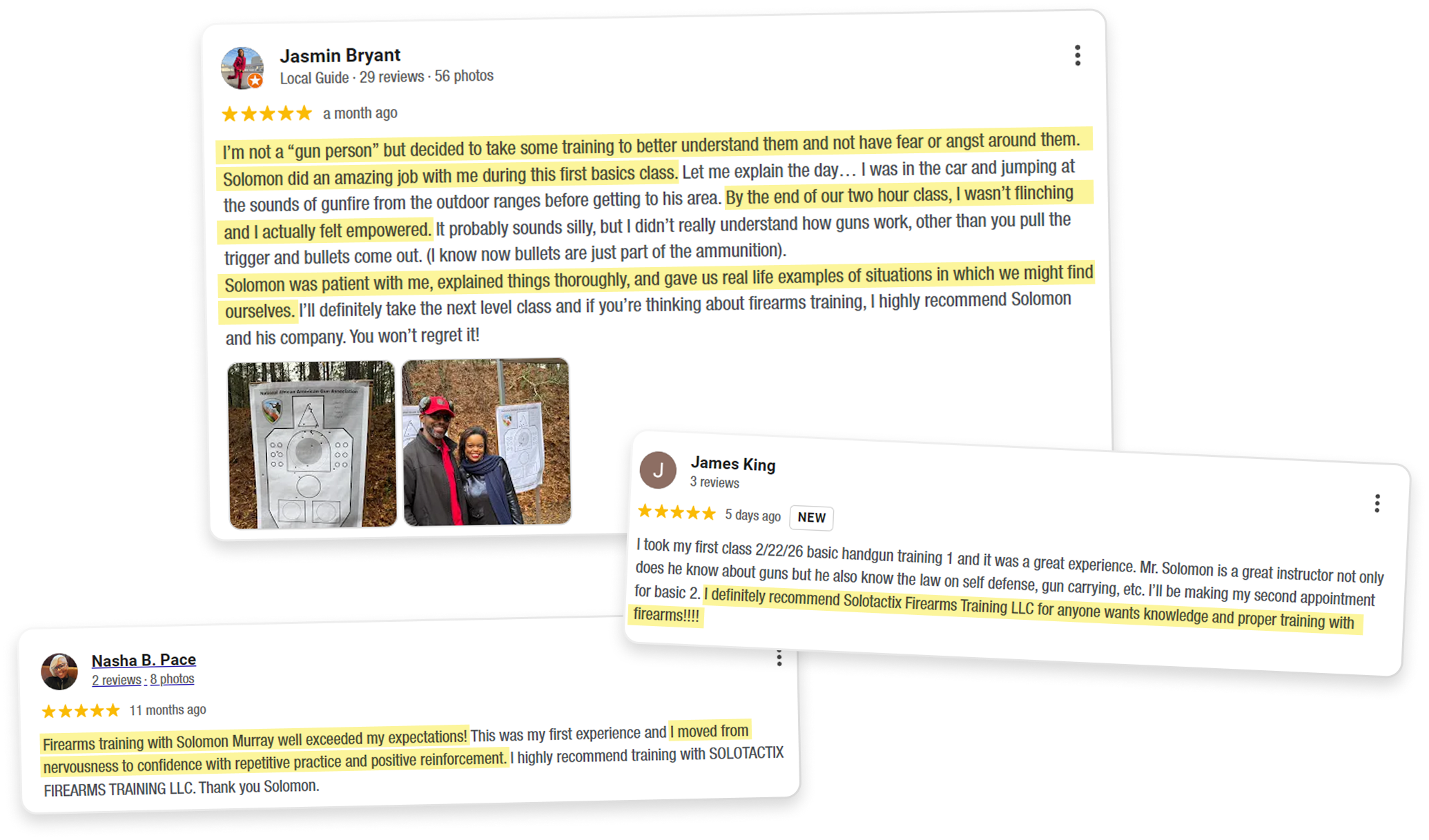 Reviews from Solotactix students